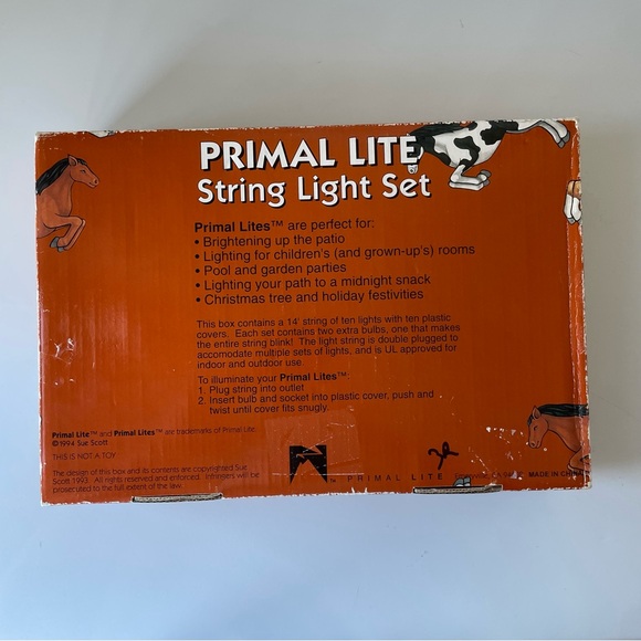 Vintage 90s 1994 Primal Lite Rarin’ to Go Horses String Lights - Picture 14 of 15